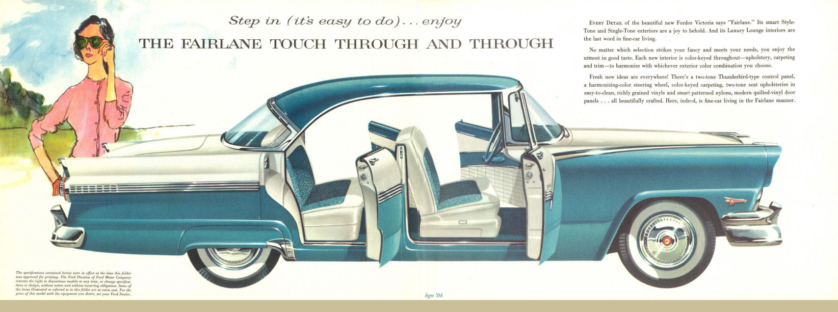 1956 Ford Fairlane Victoria Brochure Page 4